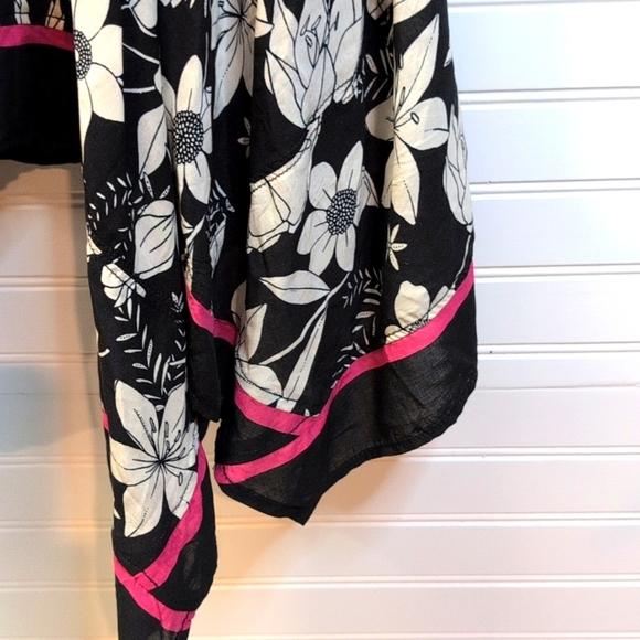 NWT ANTHROPOLOGIE BLACK MAEVE VIVIENNE SMOCKS FLORAL HANDKERCHIEF MAXI DRESS 12 - Picture 11 of 14